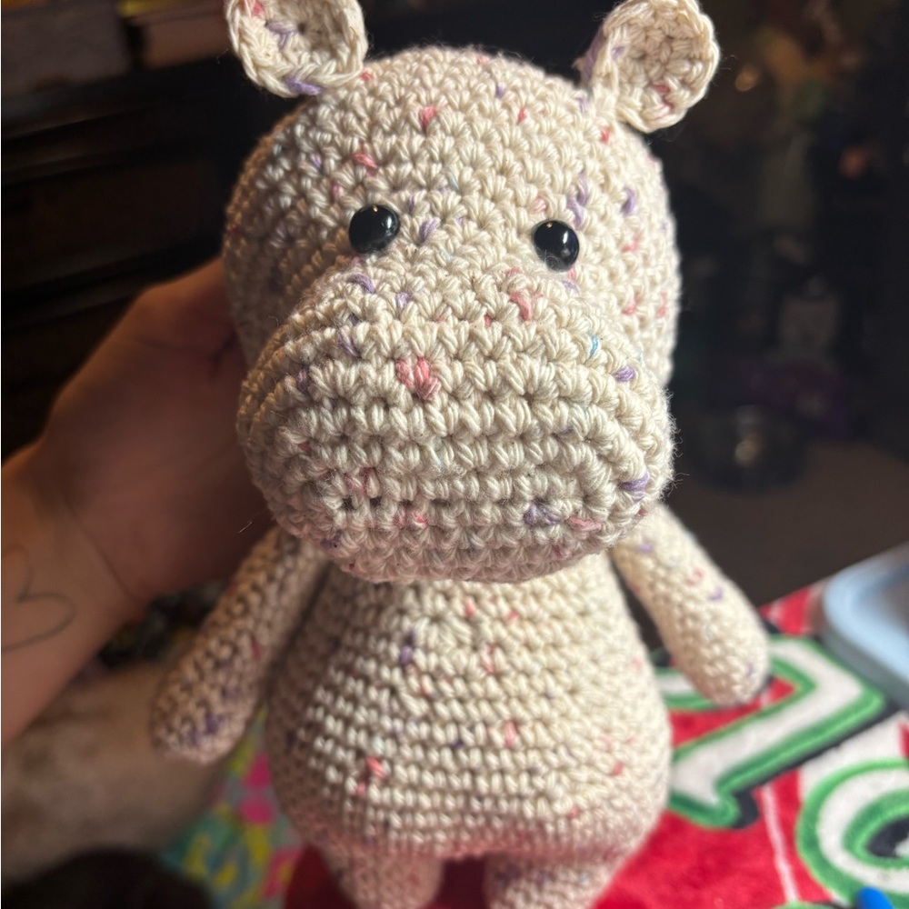 Handmade Hippo  by me! (Crochet)